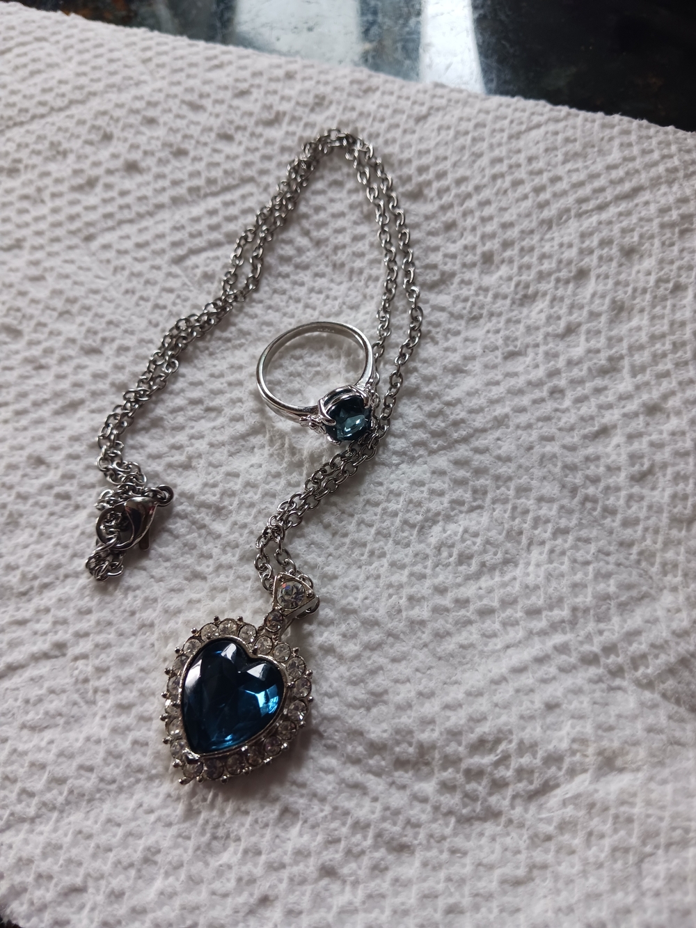 London Blue Topaz Ring & Necklace Set
